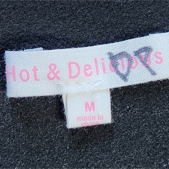 Hot & Delicious cropped vest faux leather rhinestone fringe size M - Picture 7 of 8